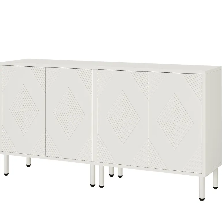 Best Sale Tribesigns 57" Sideboard Buffet, Storage Buffet Cabinet with Adjustable Shelves