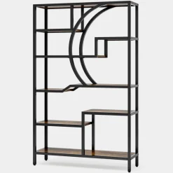 Cheap Tribesigns 69" Tall Bookshelf, Freestanding Etagere Bookcase Open Display Shelf