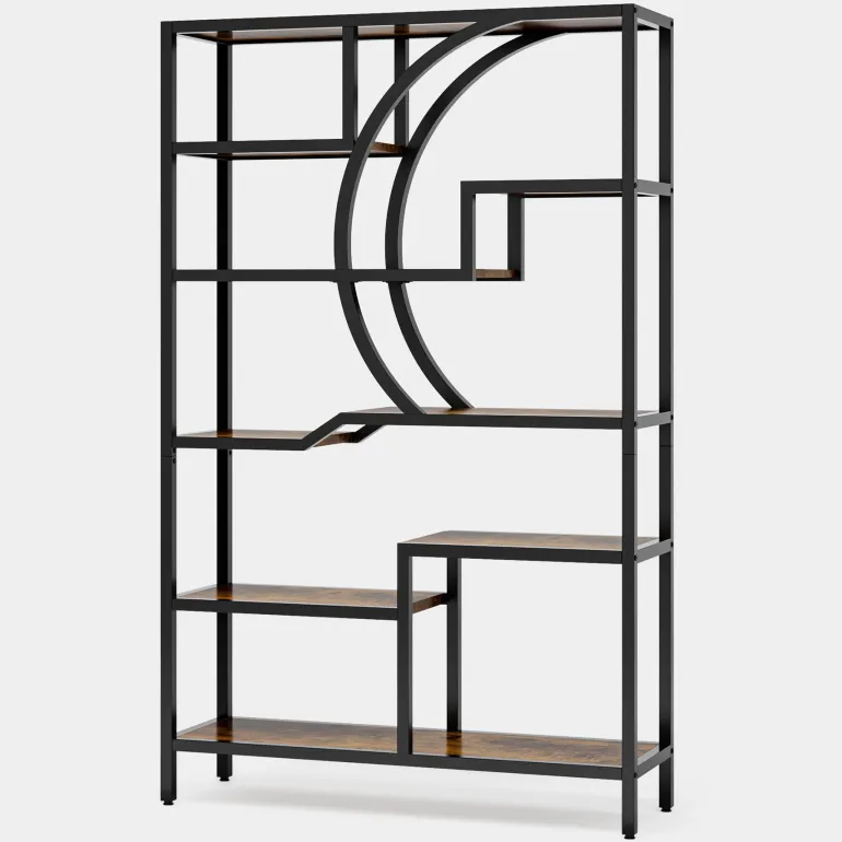Cheap Tribesigns 69" Tall Bookshelf, Freestanding Etagere Bookcase Open Display Shelf