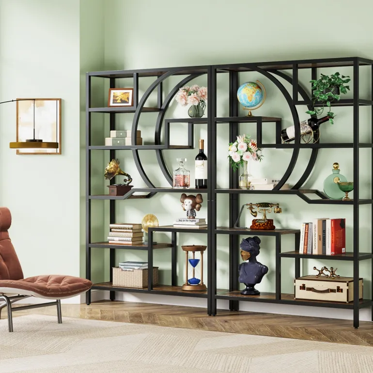 Cheap Tribesigns 69" Tall Bookshelf, Freestanding Etagere Bookcase Open Display Shelf