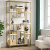 Hot Tribesigns 71" Tall Bookshelf, Modern 11-Tier Bookcase Display Shelf