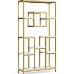 Hot Tribesigns 71" Tall Bookshelf, Modern 11-Tier Bookcase Display Shelf