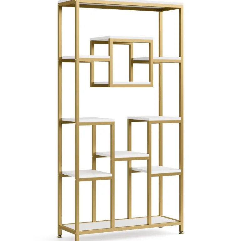 Hot Tribesigns 71" Tall Bookshelf, Modern 11-Tier Bookcase Display Shelf