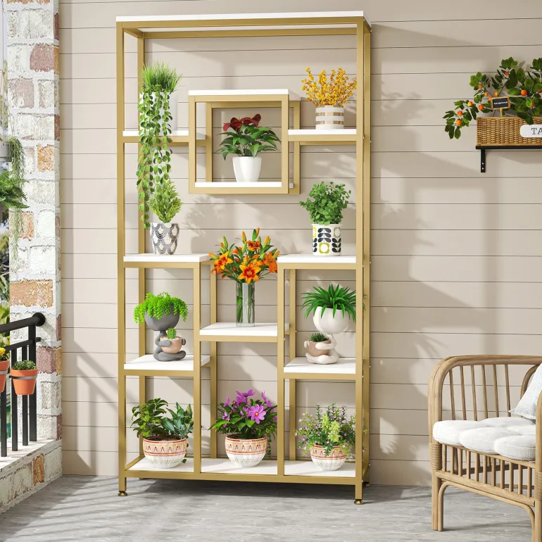 Hot Tribesigns 71" Tall Bookshelf, Modern 11-Tier Bookcase Display Shelf