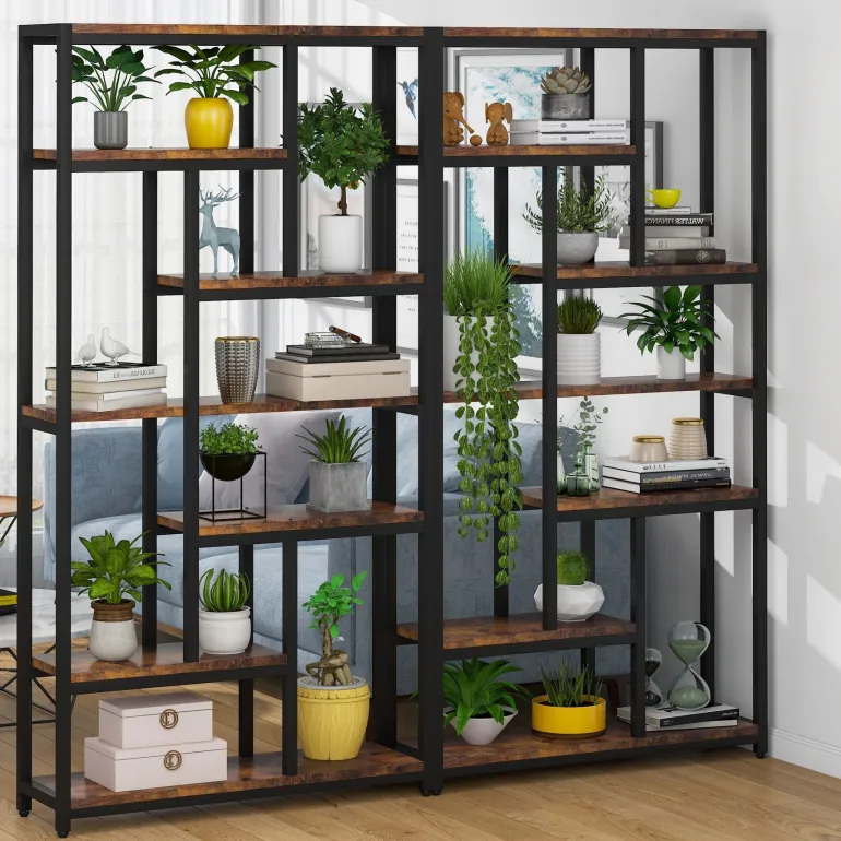 Outlet Tribesigns 79" Tall Bookshelf, 7-Tier Bookcase Open Display Shelves