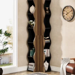 Online Tribesigns 70.8" Tall Corner Shelf, 6 - Tier Bookshelf Display Shelves Storage Organizer