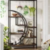 Fashion Tribesigns 70.9" Tall Plant Stand, 7 Tier Flower Pots Display Rack with 6 Hooks