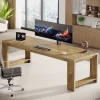 Shop Tribesigns 86" Two Person Desk, Long Computer Desk Conference Table
