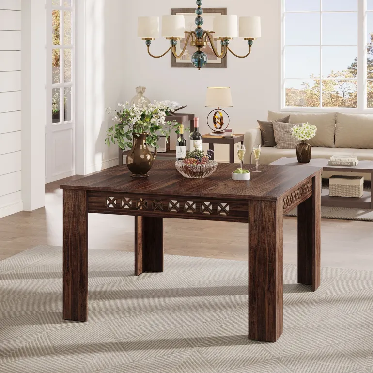 Flash Sale Tribesigns 43" Wood Dining Table, Small Square Kitchen Table for 4