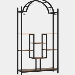 Outlet Tribesigns Arched Plant Stand, 74.8" Flower Stands with Hanging Hooks