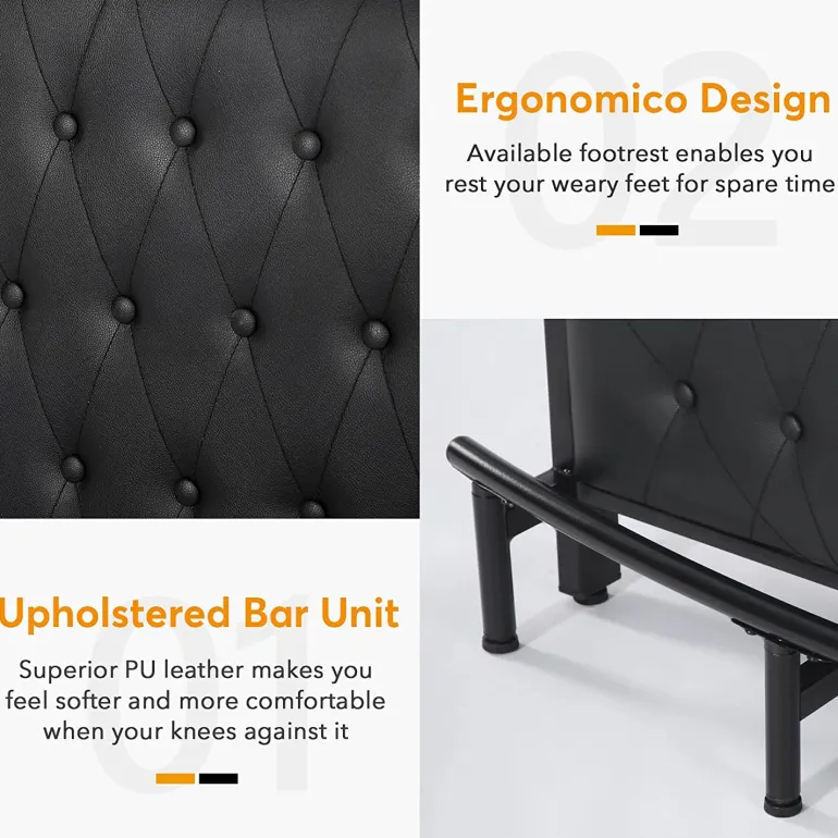 Clearance Tribesigns Bar Unit for Liquor, Home Entertainment Bar with Storage and Footrest