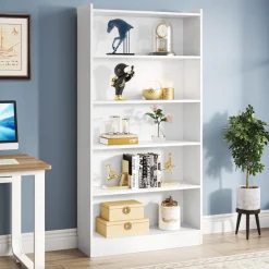 Flash Sale Tribesigns Bookcase, 72" Tall Bookshelf with 6-Tier Open Storage Shelves