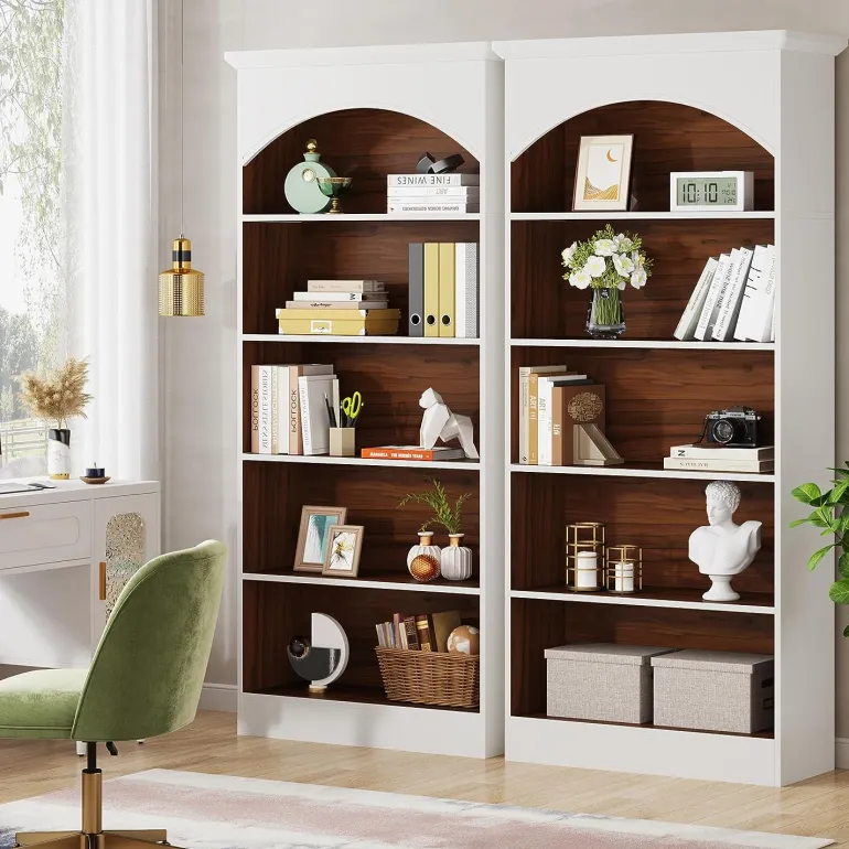 New Tribesigns Bookcase, 70.9" Tall Bookshelf with 5-Tier Storage Shelves