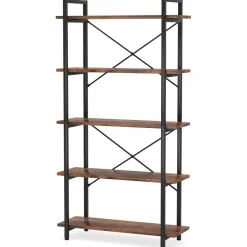 Online Tribesigns Bookshelf, 5 Tier Bookcase Display Shelf Unit