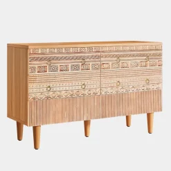 Clearance Tribesigns Chest of Drawers, Farmhouse Dresser Storage with 6 drawers