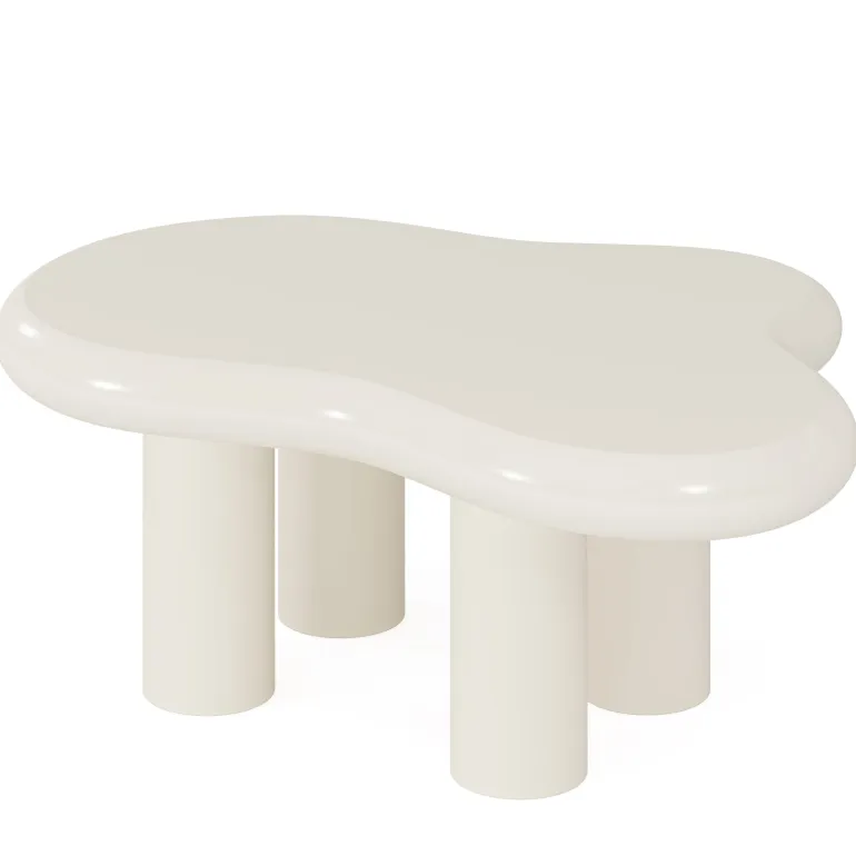 Best Sale Tribesigns Cloud-Shaped Coffee Table, Modern Center Table with 4 Solid Legs