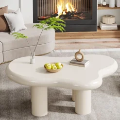 Best Sale Tribesigns Cloud-Shaped Coffee Table, Modern Center Table with 4 Solid Legs