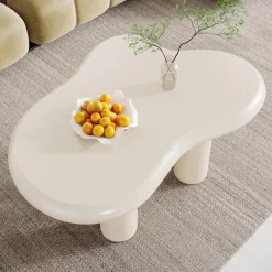 Best Sale Tribesigns Cloud-Shaped Coffee Table, Modern Center Table with 4 Solid Legs