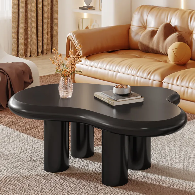 Best Sale Tribesigns Cloud-Shaped Coffee Table, Modern Center Table with 4 Solid Legs