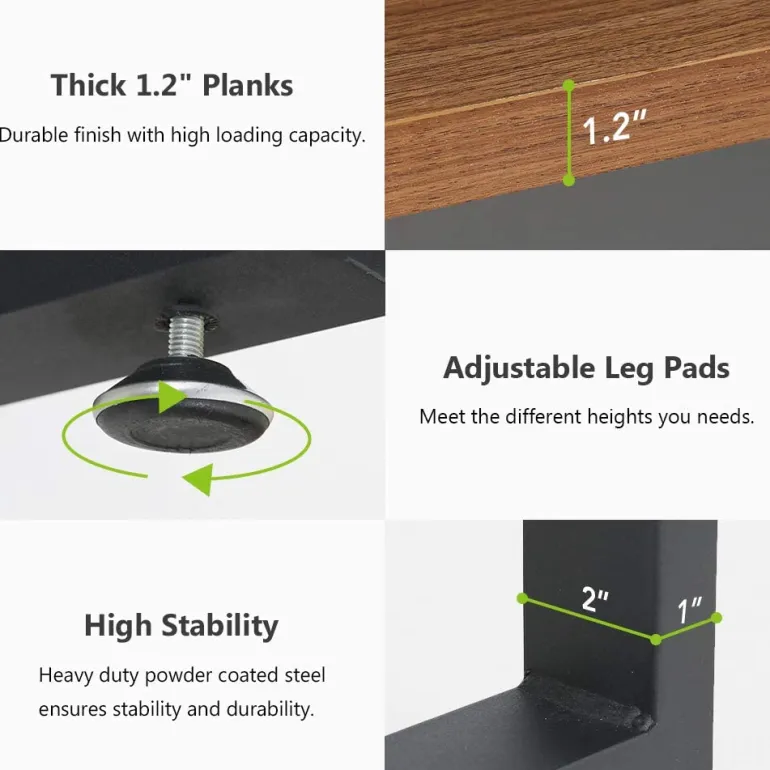 Online Tribesigns Computer Desk, 55 inches Executive Desk for Home Office