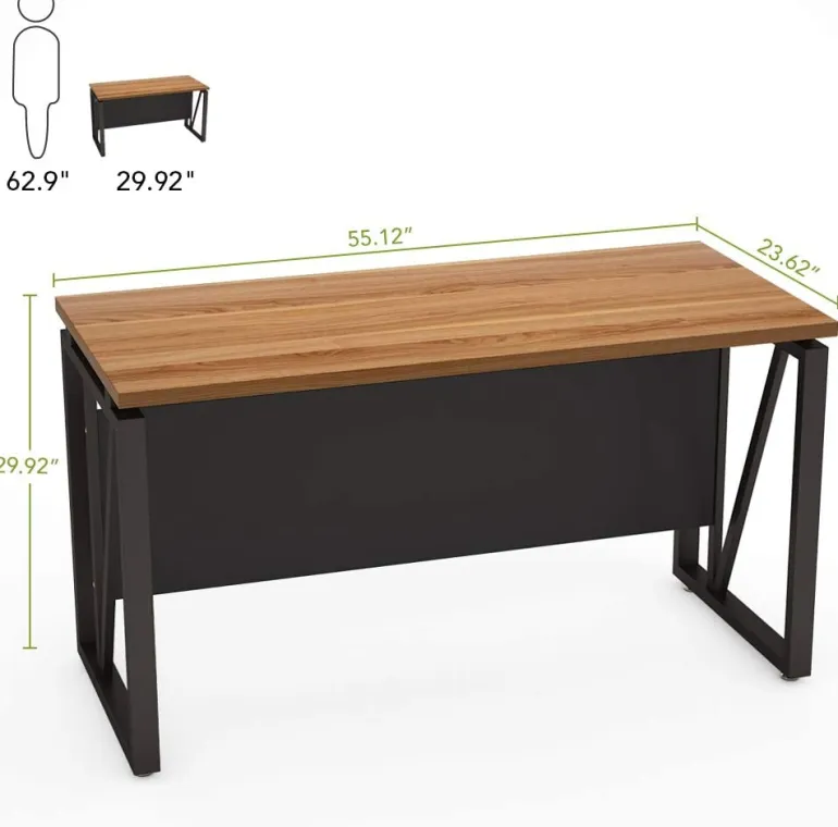 Online Tribesigns Computer Desk, 55 inches Executive Desk for Home Office