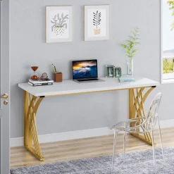 Discount Tribesigns Computer Desk, 55’’ Modern Laptop PC Student Table