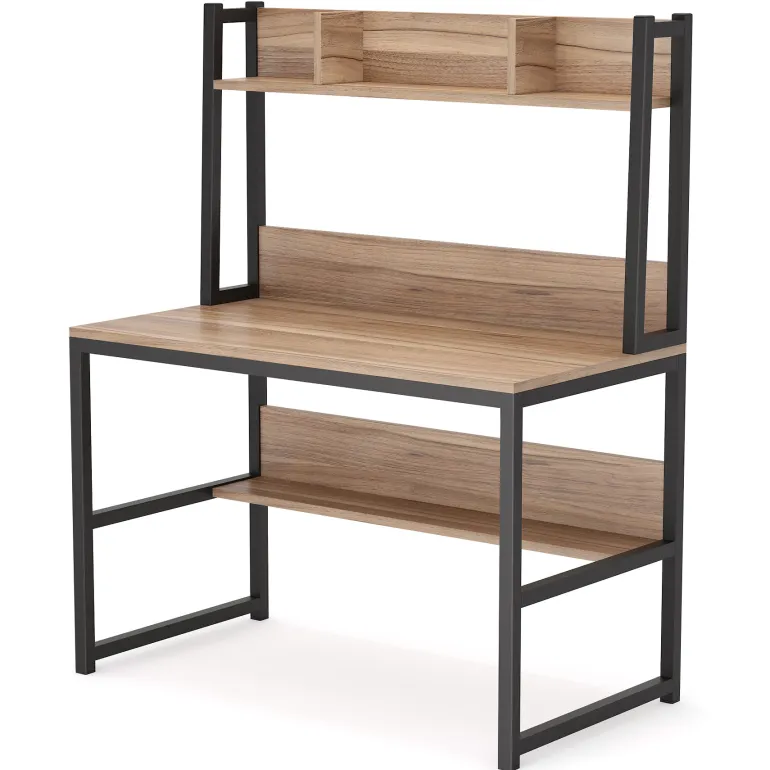 Clearance Tribesigns Computer Desk, Home Office Desk Study Desk with Hutch and Shelves