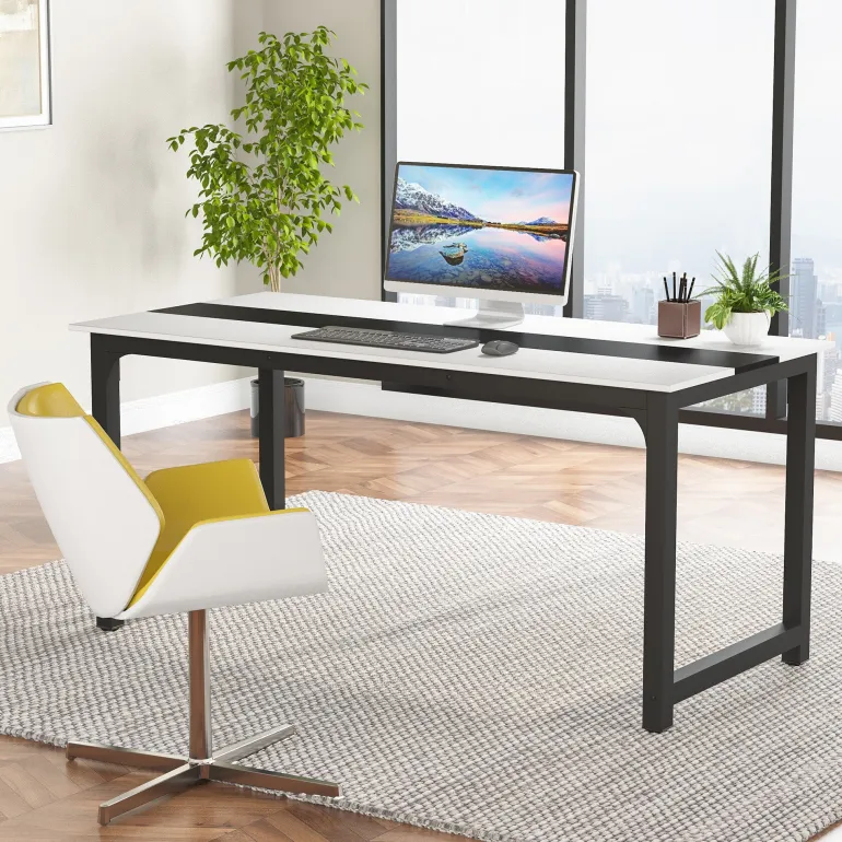 Best Sale Tribesigns Computer Desk, Office Desk Computer Table Study Writing Desk