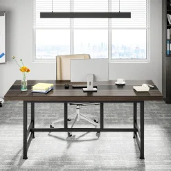 Hot Tribesigns Conference Table, 6FT Rectangular Meeting Table Computer Desk