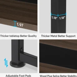 Hot Tribesigns Conference Table, 6FT Rectangular Meeting Table Computer Desk