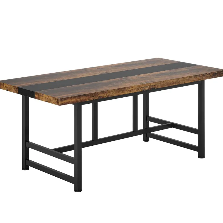 Hot Tribesigns Conference Table, 6FT Rectangular Meeting Table Computer Desk