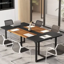 Fashion Tribesigns Conference Table, 6FT Rectangle Meeting Table for 8 People