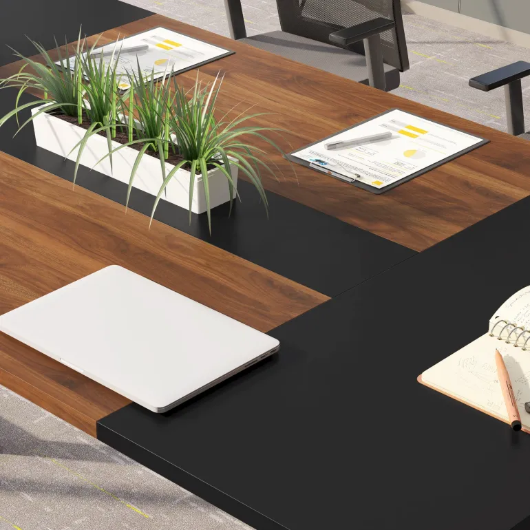 Fashion Tribesigns Conference Table, 6FT Rectangle Meeting Table for 8 People
