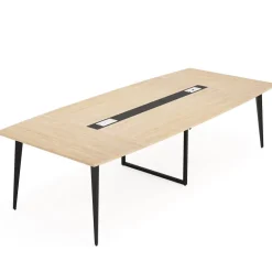 Cheap Tribesigns Conference Table, Modern 6FT / 8FT Boat Shaped Meeting Table