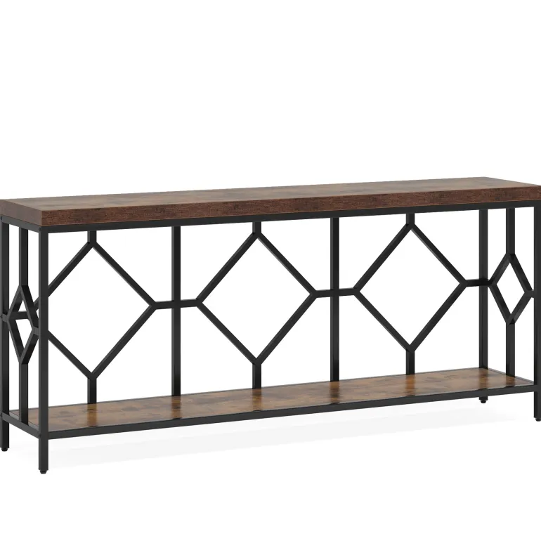 Best Tribesigns Console Table, 71" Extra Long Sofa Table with Open Storage Shelf