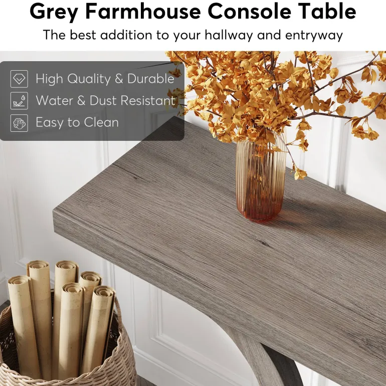 Cheap Tribesigns Console Table, 55 Inch Farmhouse Sofa Table Hallway Table