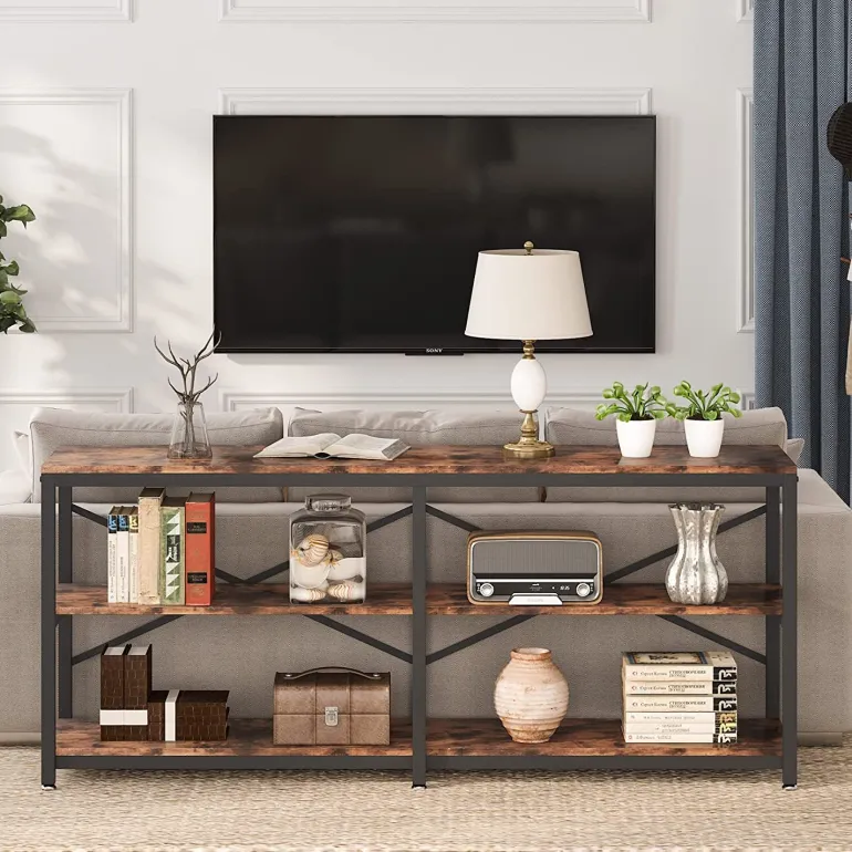 New Tribesigns Console Table, 70.9 inch Long Sofa Table with Storage Shelves