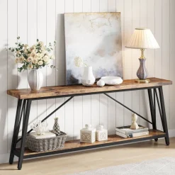 Best Tribesigns Console Table, 70.9 Inches Extra Long Sofa Table Behind Couch