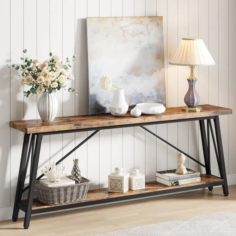 Best Tribesigns Console Table, 70.9 Inches Extra Long Sofa Table Behind Couch