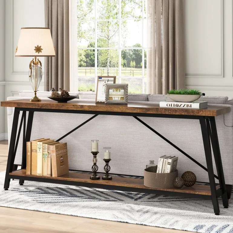 Best Tribesigns Console Table, 70.9 Inches Extra Long Sofa Table Behind Couch