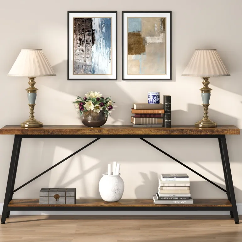Best Tribesigns Console Table, 70.9 Inches Extra Long Sofa Table Behind Couch
