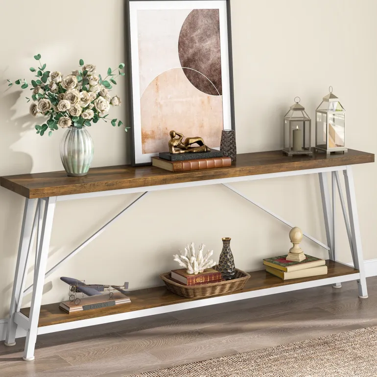 Best Tribesigns Console Table, 70.9 Inches Extra Long Sofa Table Behind Couch