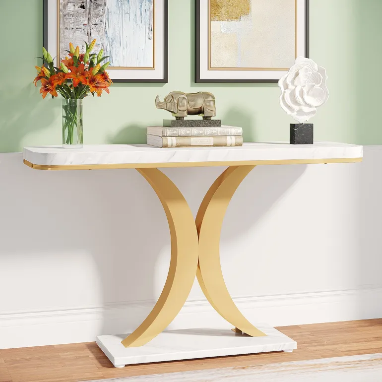 Discount Tribesigns Console Table, 40" Narrow Entryway Foyer Table