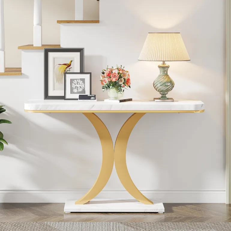 Discount Tribesigns Console Table, 40" Narrow Entryway Foyer Table