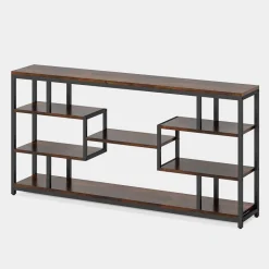 Best Tribesigns Console Table, 70.87" Sofa Entryway Table with Open Storage Shelves