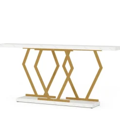 Flash Sale Tribesigns Console Table, Modern 70.9" Sofa Table with Faux Marble Tabletop