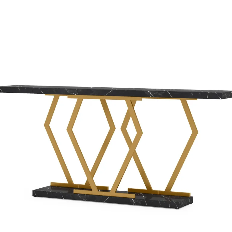 Flash Sale Tribesigns Console Table, Modern 70.9" Sofa Table with Faux Marble Tabletop