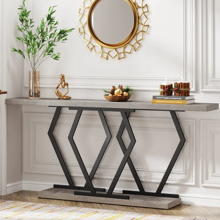 Flash Sale Tribesigns Console Table, Modern 70.9" Sofa Table with Faux Marble Tabletop