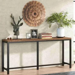 Best Tribesigns Console Table, Narrow Hallway Table, 70.9 inch Sofa Table