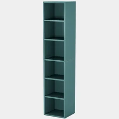 Online Tribesigns Corner Bookcase, Modern 6 Tier Narrow Cube Display Shelves, White